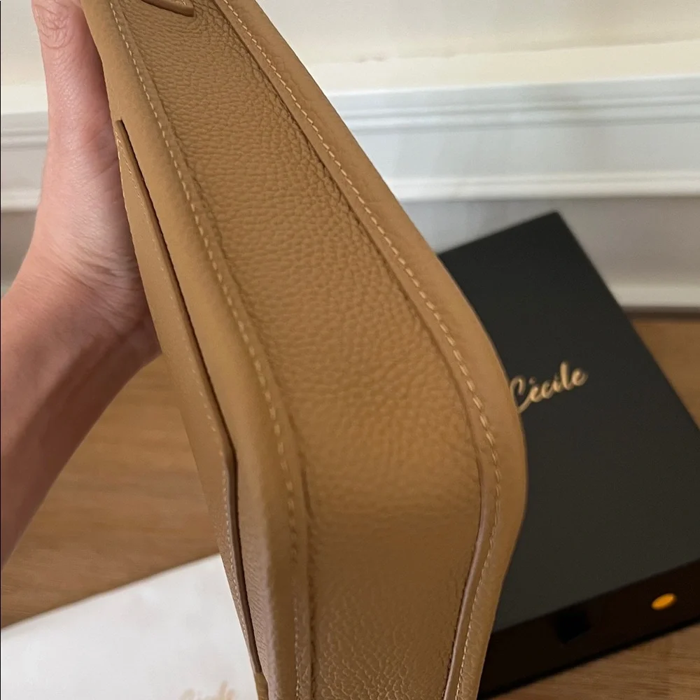 DUYP Togo Leather Florence Crossbody Bag Cappuccino - Picture 7 of 11